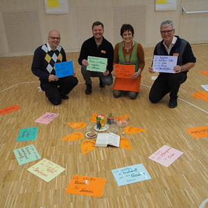 Dietmar Meißl; Pfarrer Mario Offenbacher; Martha Weisböck; Gerhard Hofbauer    