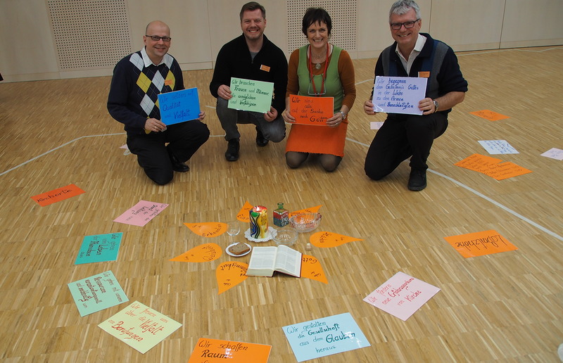 Dietmar Meißl; Pfarrer Mario Offenbacher; Martha Weisböck; Gerhard Hofbauer