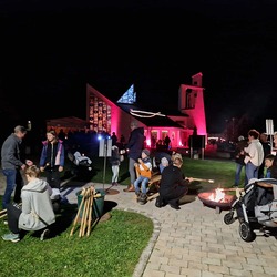 Lagerfeuer mit Steckerlbrot